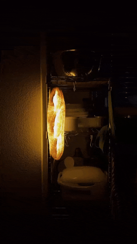 Bread lamp changing brightness